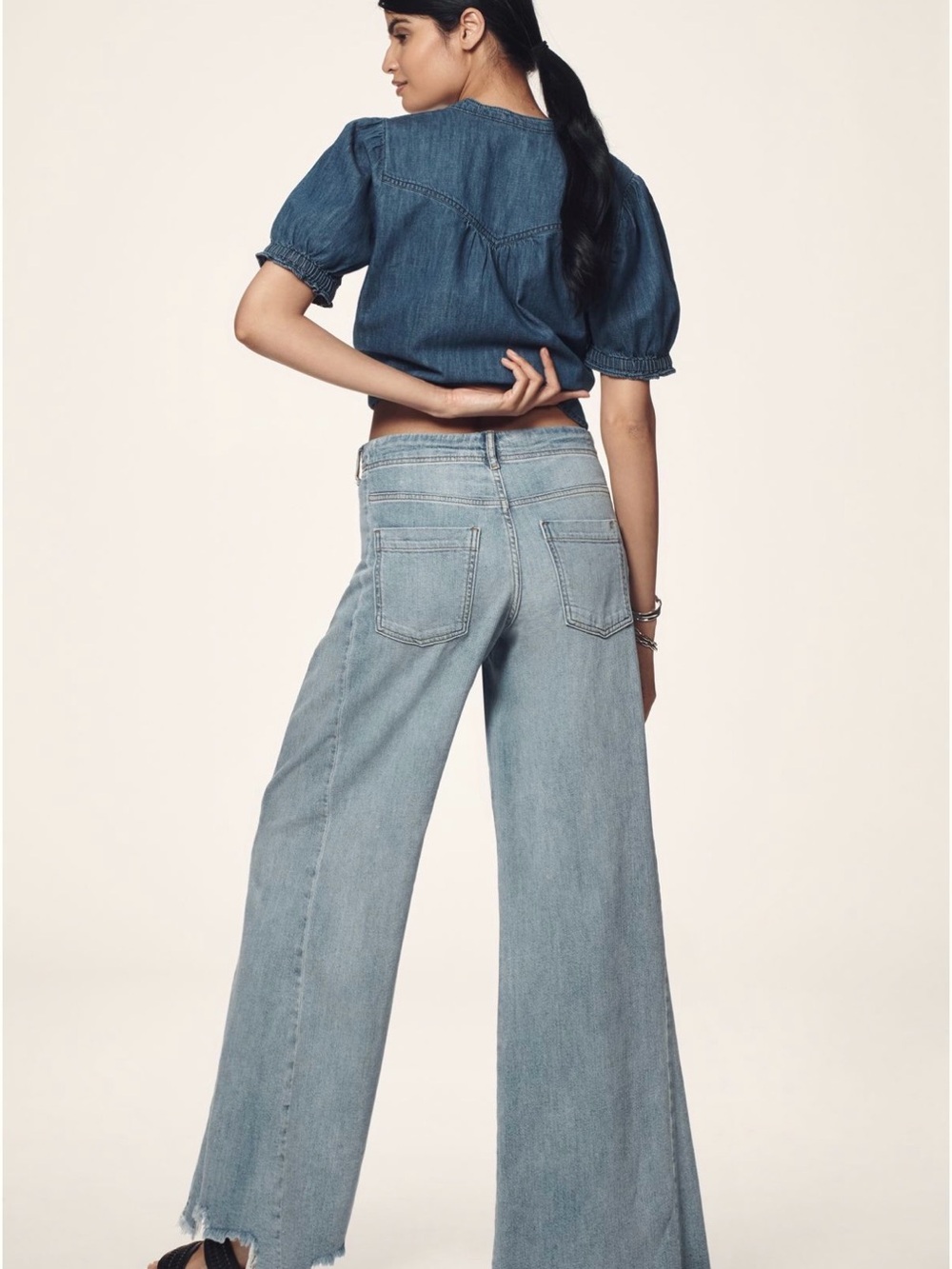 Pilcro Adi Mid-Rise Wide-Leg Light Wash Jeans - Women - Picture 4 of 11